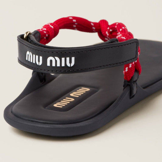 Cuero | Riviere cord and leather sandals