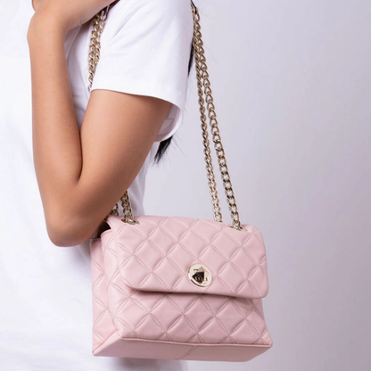 Cuero | Original Kate Spade New York Natalia Small Flap Crossbody Rose Smoke