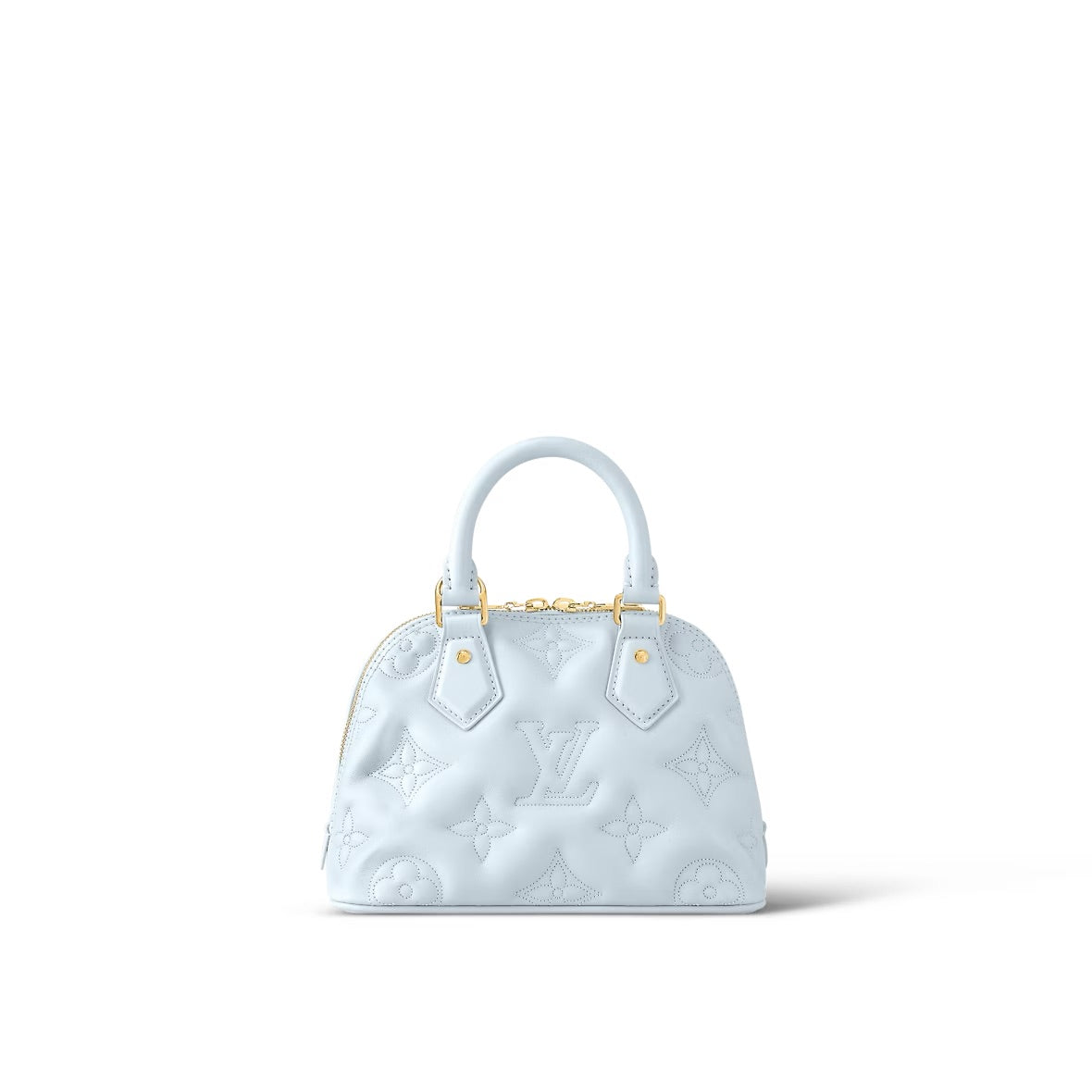 Cuero | VUITTON Banane' bubblegram Alma BB bag with detachable strap & gold metallic hardware
