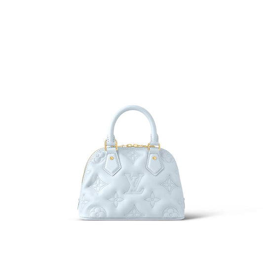 Cuero | VUITTON Banane' bubblegram Alma BB bag with detachable strap & gold metallic hardware