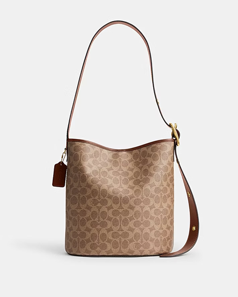 Cuero | BLEECKER BUCKET BAG IN SIGNATURE CANVAS