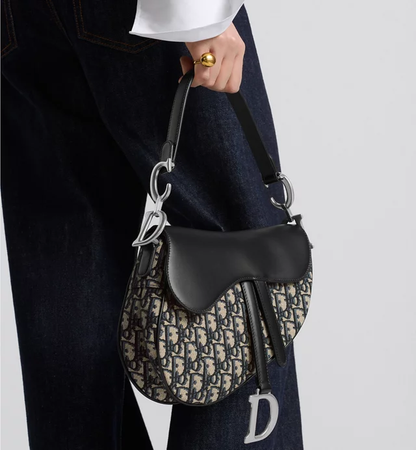 Cuero | Saddle Bag Oblique Jacquard and Smooth Calfskin
