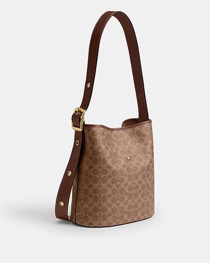 Cuero | BLEECKER BUCKET BAG IN SIGNATURE CANVAS