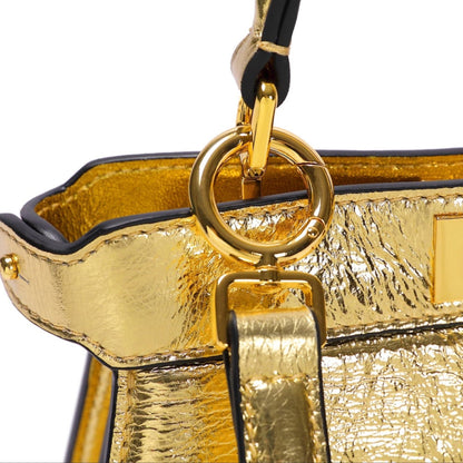 Cuero | Peekaboo Gold Leather Bag
