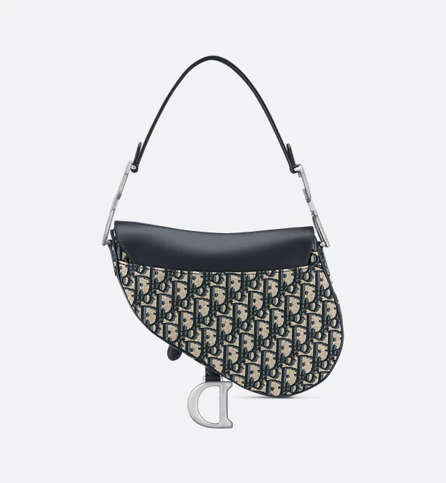 Cuero | Saddle Bag Oblique Jacquard and Smooth Calfskin