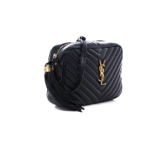 Cuero | Camera Lou Black Leather Bag
