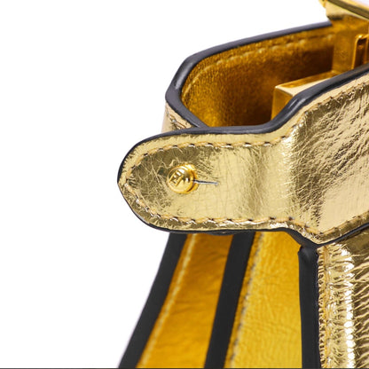 Cuero | Peekaboo Gold Leather Bag
