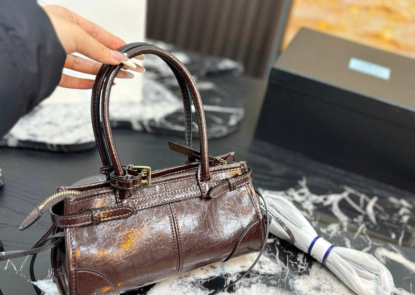 Cuero | leather mini handbag