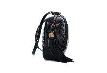 Cuero | Camera Lou Black Leather Bag