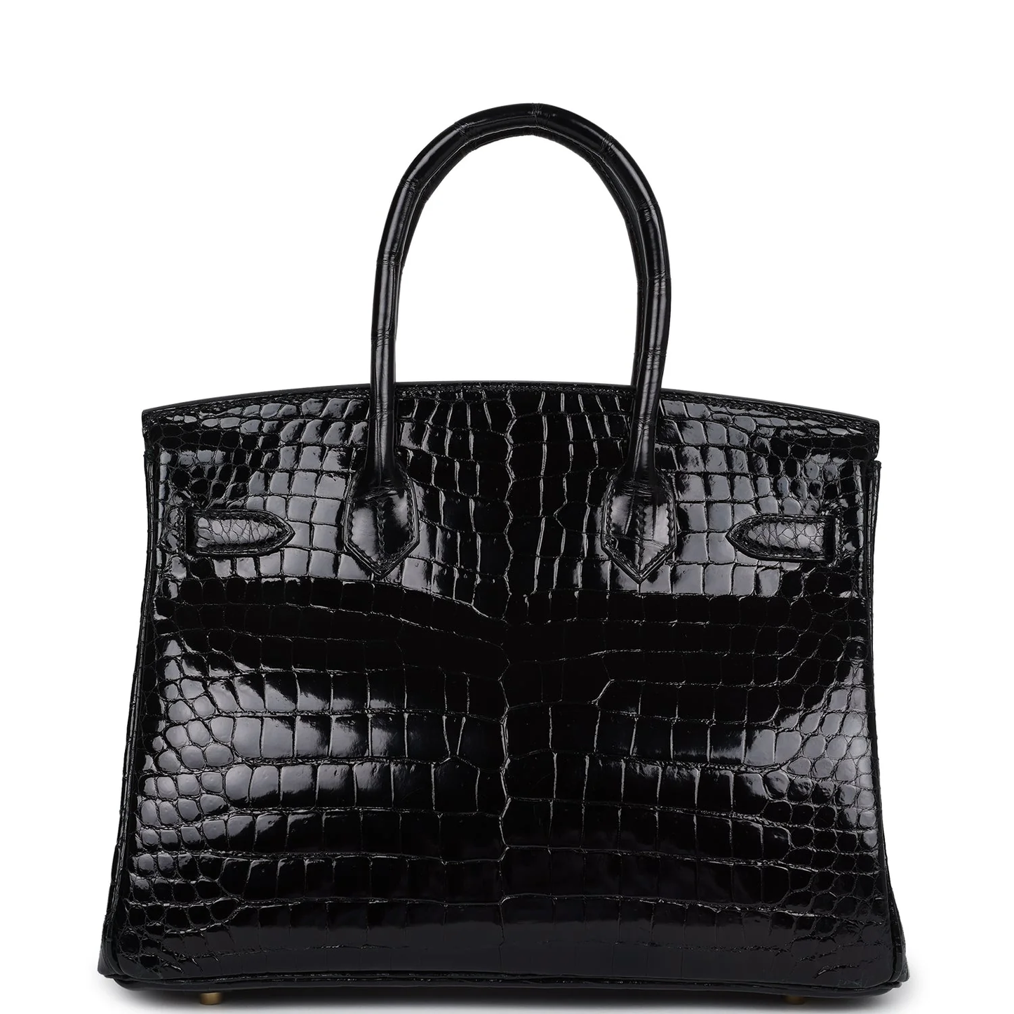 Cuero | Birkin Shiny Crocodile Gold Hardware Bag