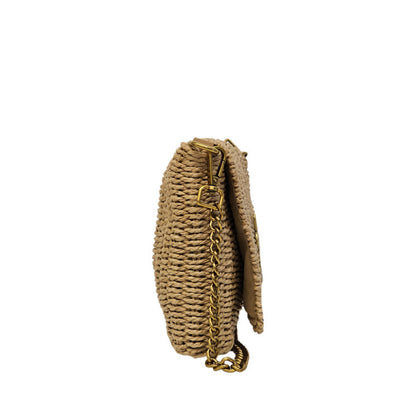 Cuero | Medium Supple Chain Bag In Raffia