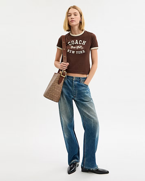 Cuero | BLEECKER BUCKET BAG IN SIGNATURE CANVAS