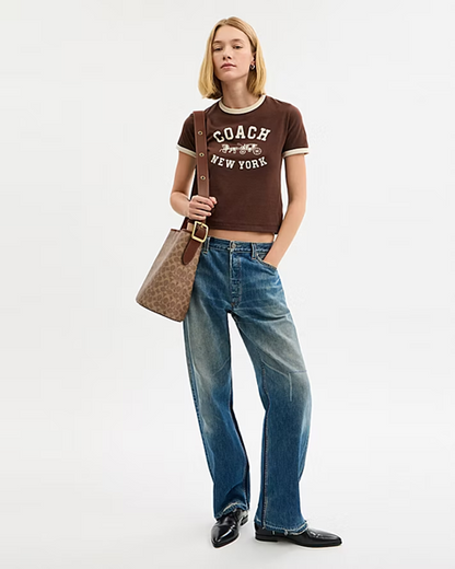 Cuero | BLEECKER BUCKET BAG IN SIGNATURE CANVAS