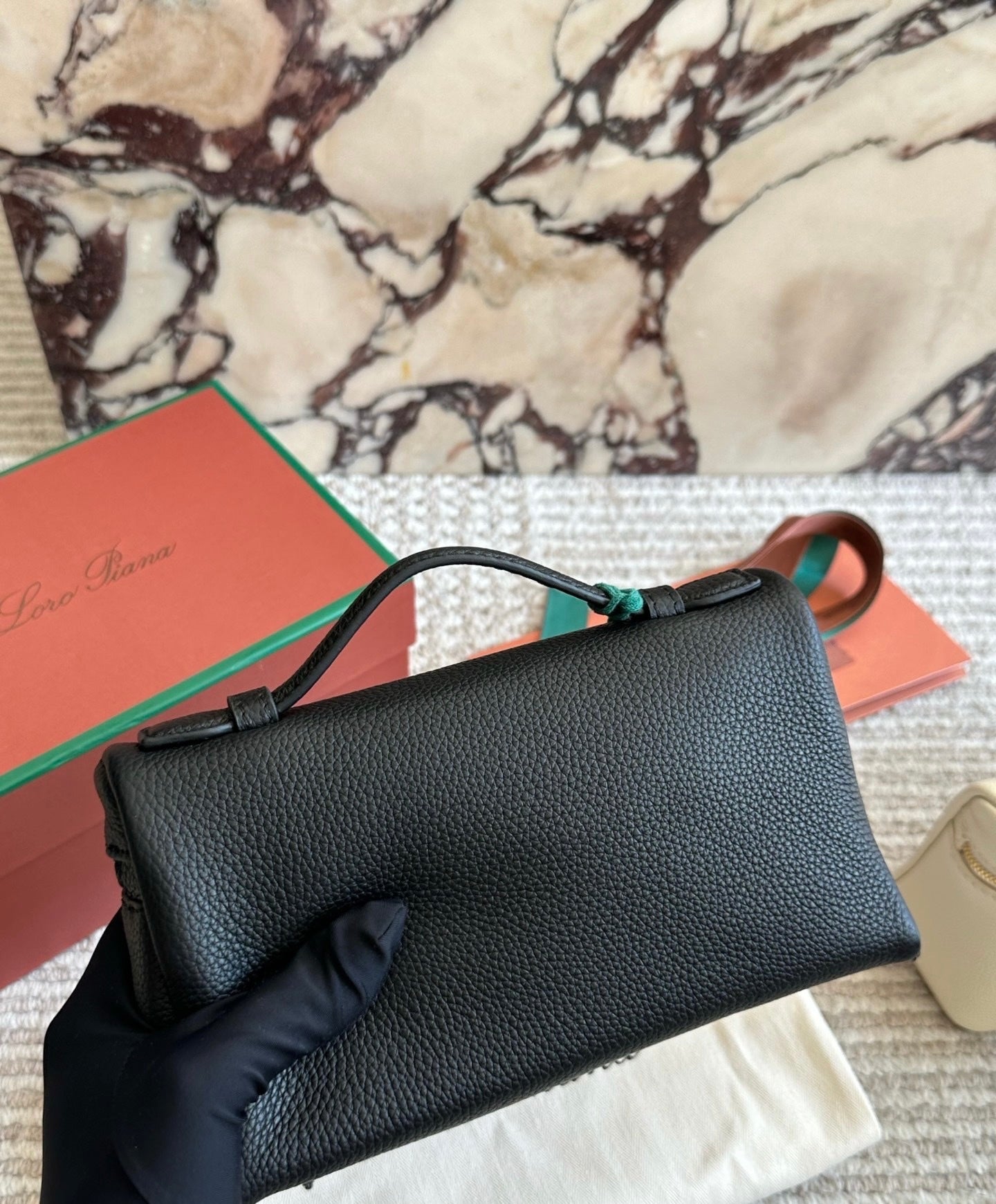 Cuero | Pebbled Top-Handle Pouch