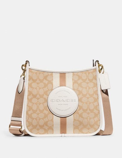 Cuero | Dempsey File Bag In Signature Jacquard With Stripe And Patch