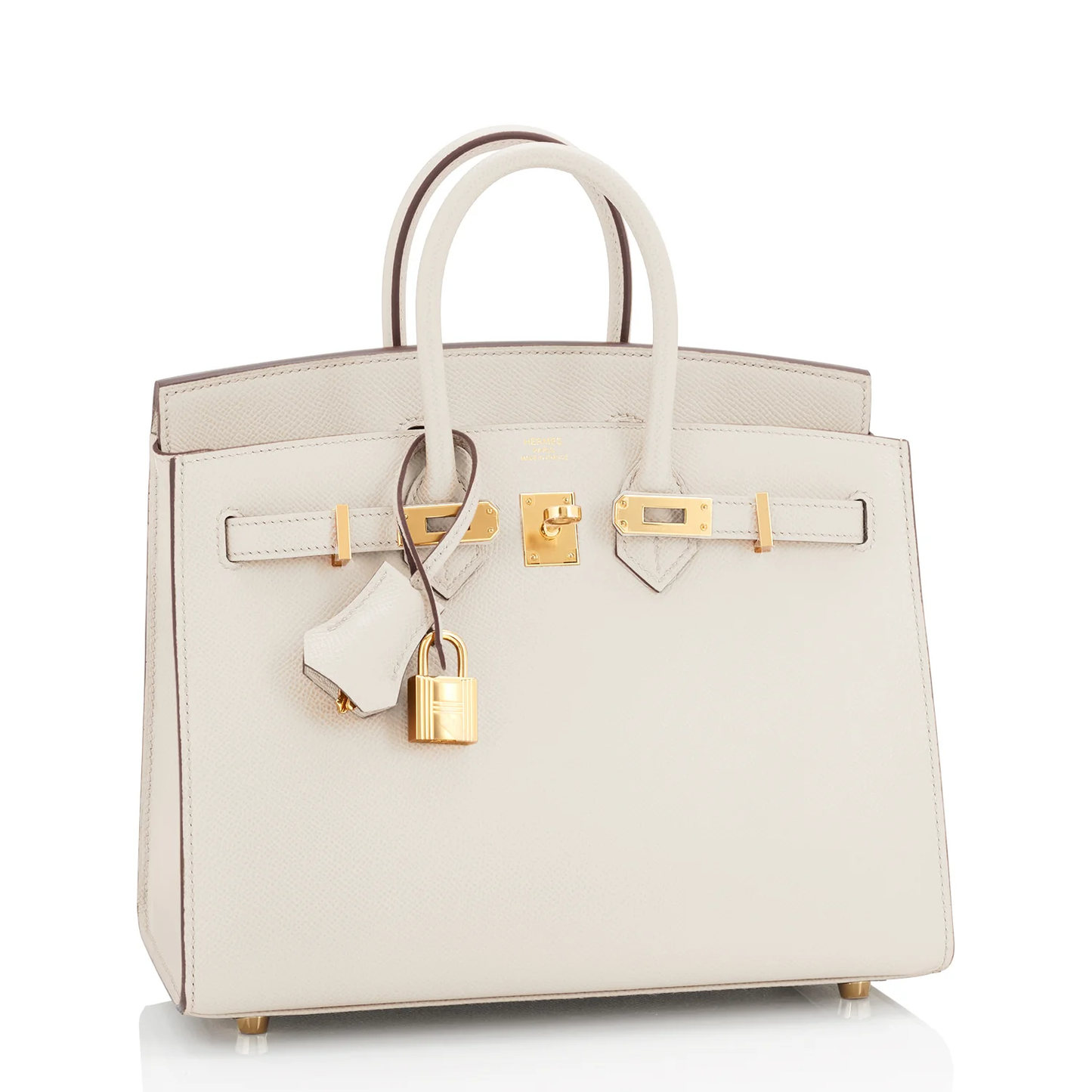 Cuero | Birkin White Leather Gold Hardware