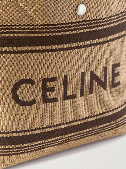 Cuero | Cabas Mini Leather-Trimmed Logo-Embroidered Raffia Tote Bag