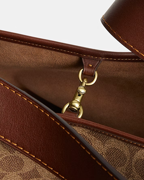 Cuero | BLEECKER BUCKET BAG IN SIGNATURE CANVAS
