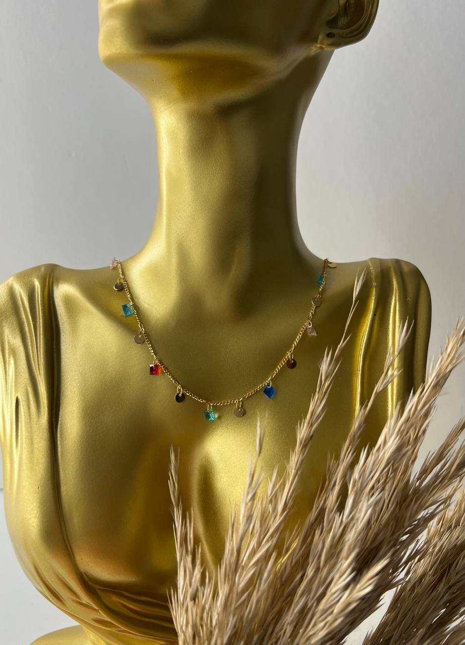 Cuero | Colored Gemstone Necklace