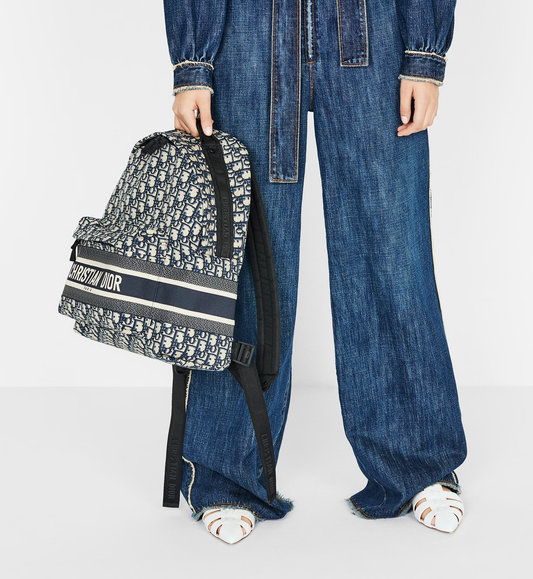 Cuero | Travel Backpack Blue Oblique Jacquard