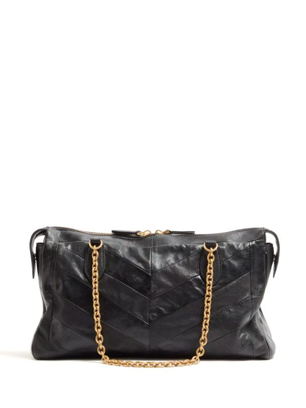 Cuero | Garavani 'Panthia' chevron-print shoulder bag