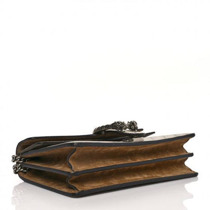 Cuero | GG Supreme Monogram Dionysus Shoulder Bag Taupe Real leather