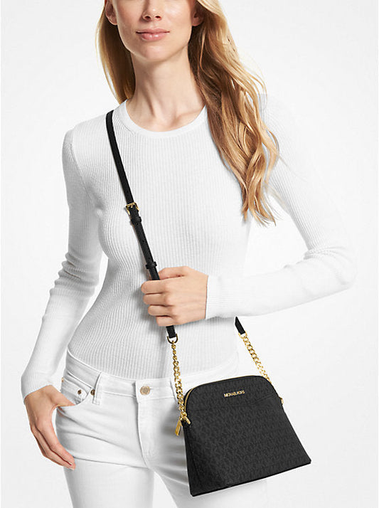 Cuero | Jet Set Travel Medium Logo Dome Crossbody Bag