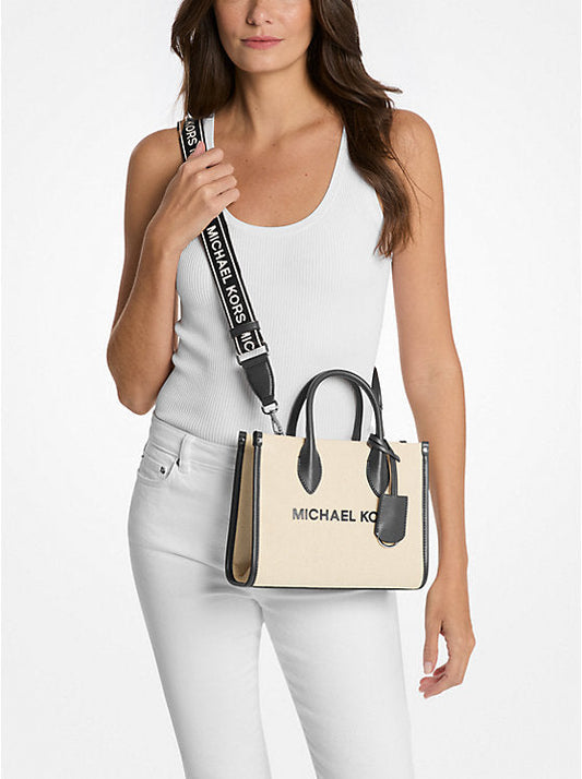 Cuero | Mirella Small Two-Tone Canvas Crossbody Bag
