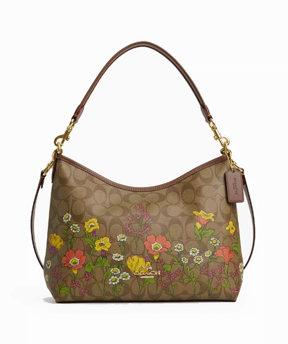 Cuero | Laurel Shoulder Bag In Signature Canvas With Floral Print