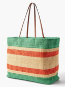 Miu Miu Logo-embroidered Straw Tote Bag