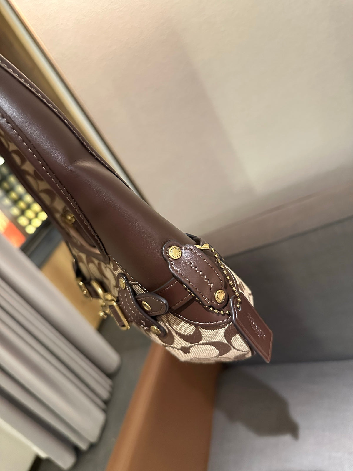 Cuero | Signature Buckle Hobo Shoulder Bag - Brown