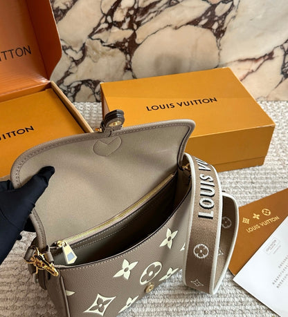 Cuero | Monogram Crossbody Saddle Bag