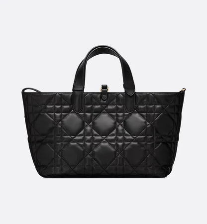 Cuero | Medium Toujours Bag Black Macrocannage Calfskin