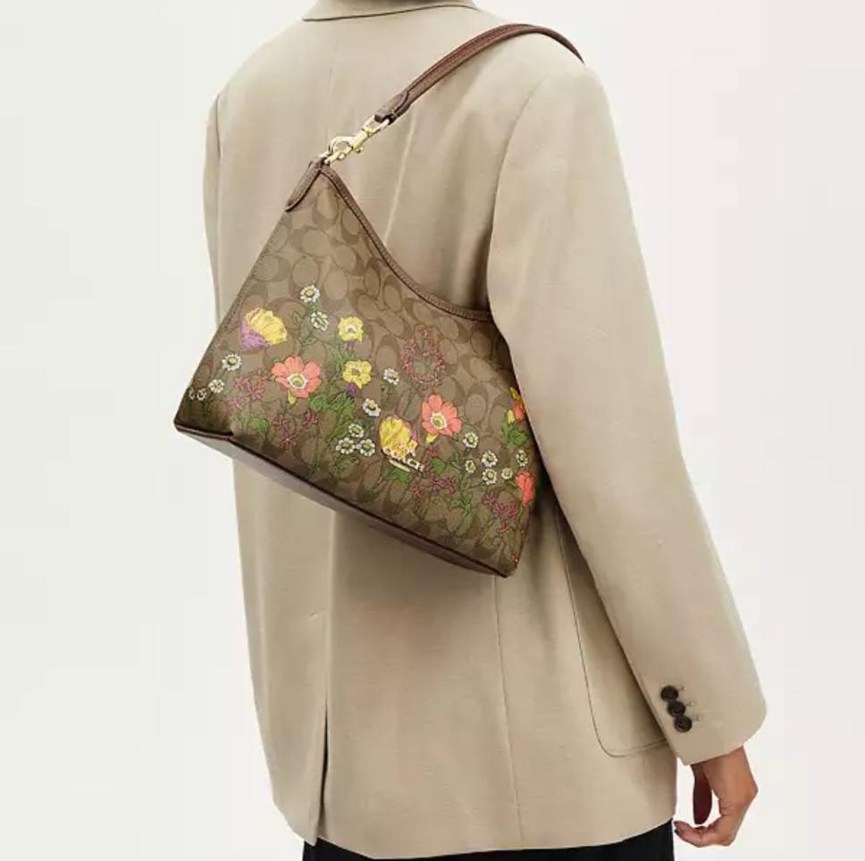 Cuero | Laurel Shoulder Bag In Signature Canvas With Floral Print