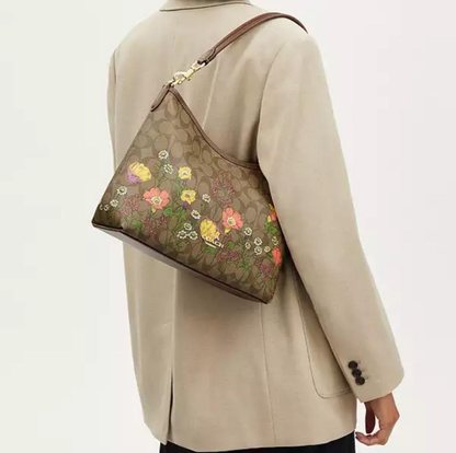 Cuero | Laurel Shoulder Bag In Signature Canvas With Floral Print