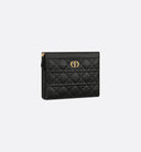 DIOR CARO ZIPPED POUCH WITH CHAIN