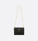 DIOR CARO ZIPPED POUCH WITH CHAIN