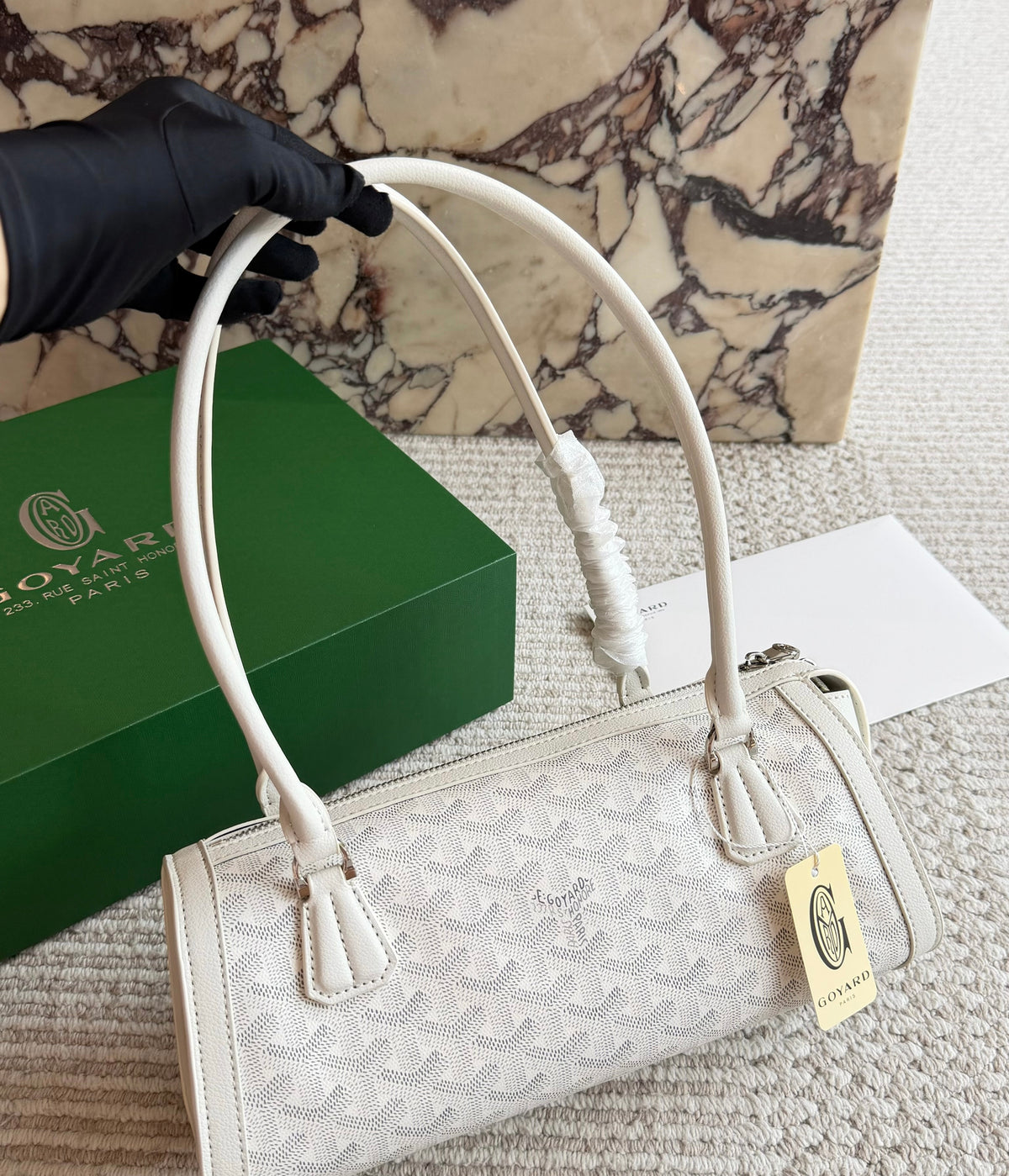 Cuero | Monogram Barrel Top Handle Bag