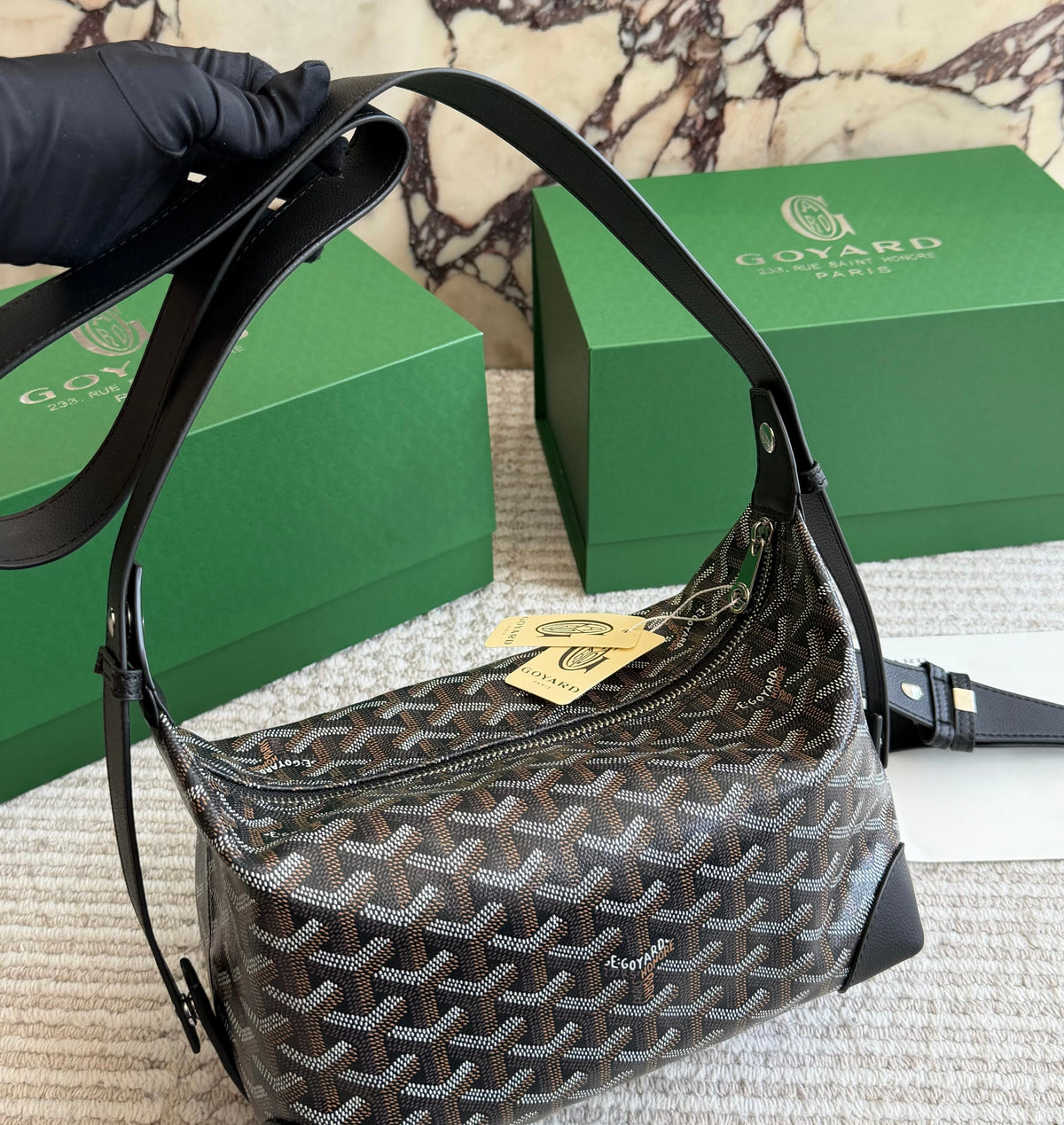Cuero | Signature Monogram Hobo Bag