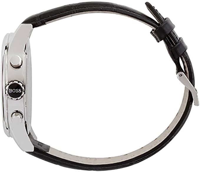 Cuero | Original Hugo Boss Men's Blue Dial Leather Band Watch 1513283
