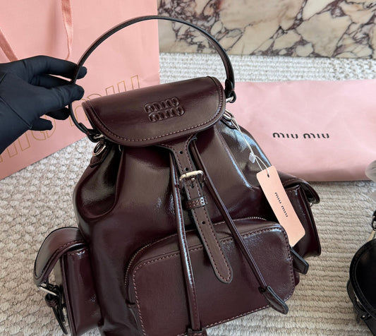 Cuero | Black Leather Backpack