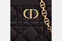 DIOR CARO ZIPPED POUCH WITH CHAIN