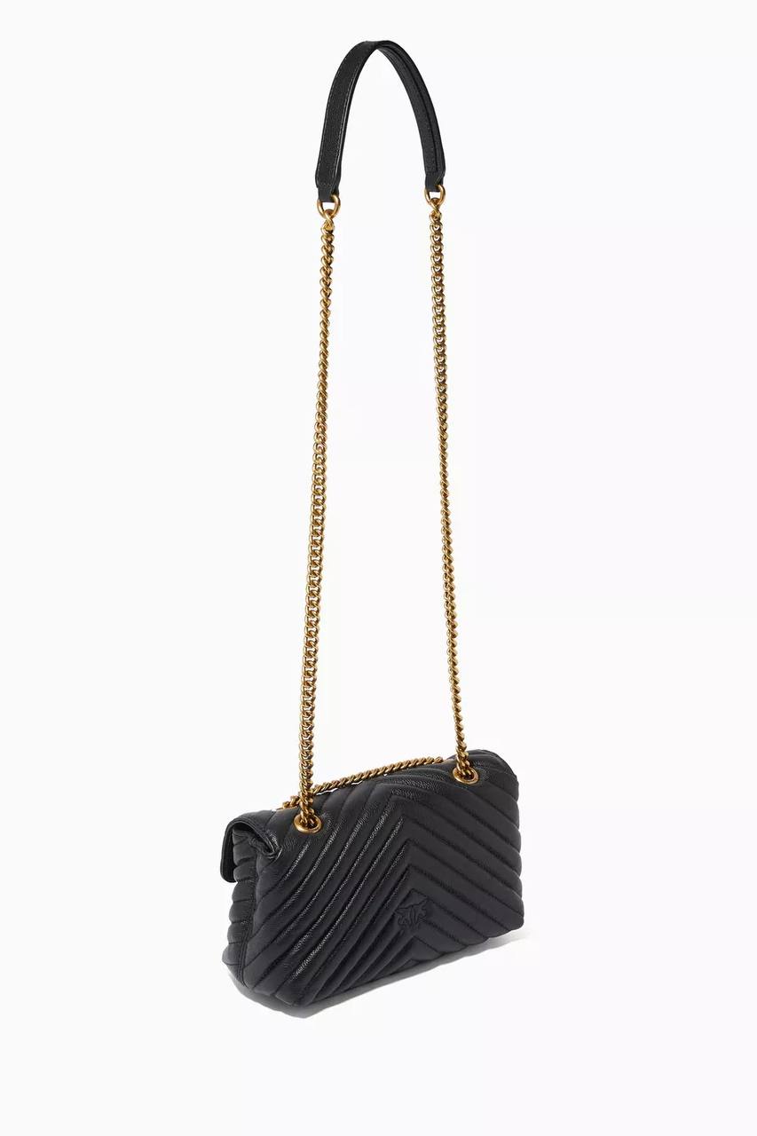 Cuero | Mini Love Brooches Quilted Bag in Leather