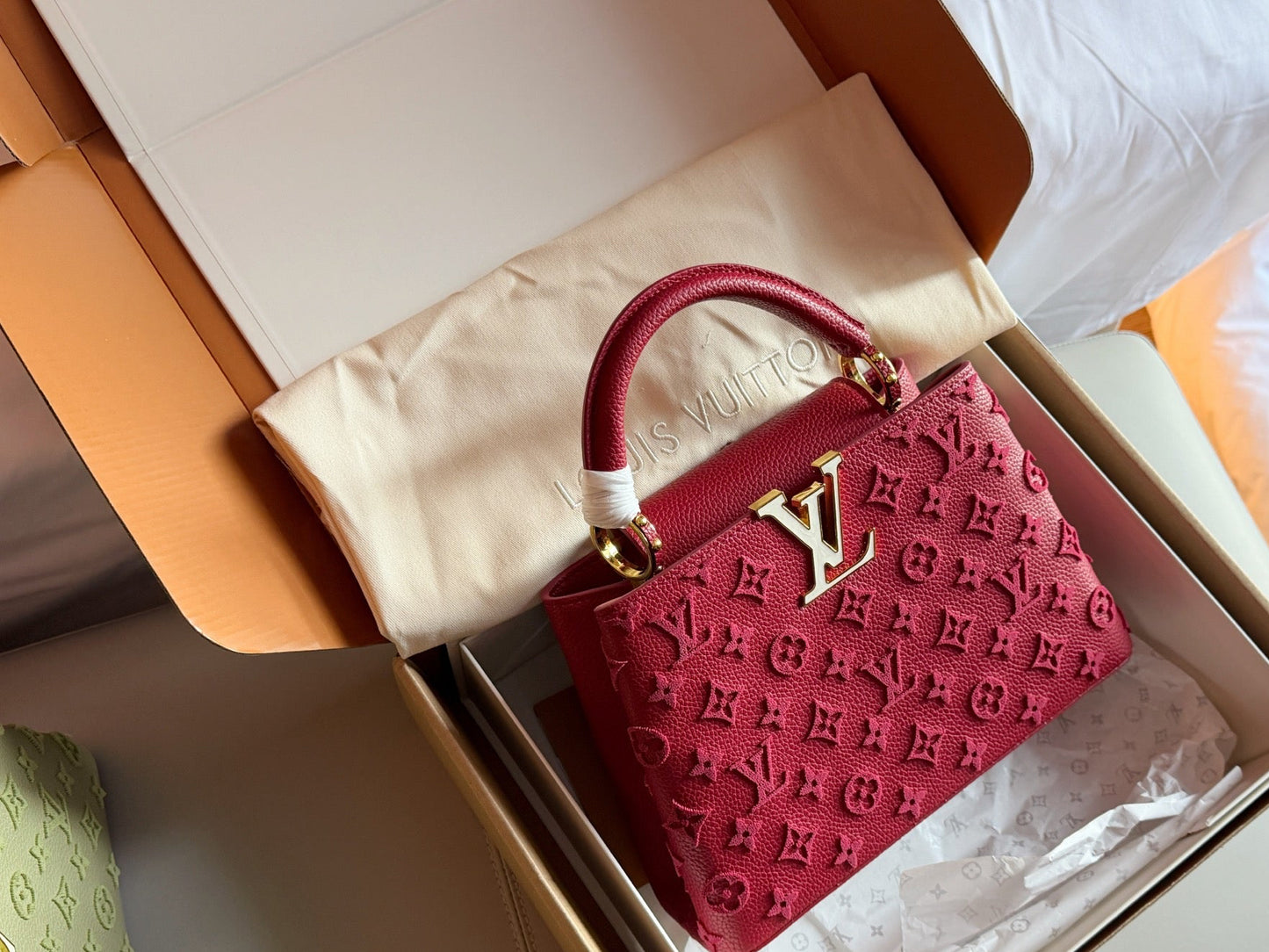Cuero | Embossed Monogram Top-Handle Bag