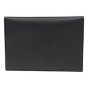 Fendi F is Fendi Black Brown Embossed Leather Flat Pouch