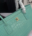 Chanel Cerf Crocodile Embossed Tote Bag