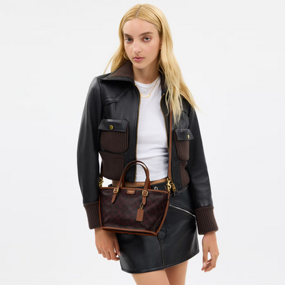 Cuero | TAXI TOTE BAG 21 IN SIGNATURE CANVAS