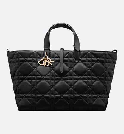 Cuero | Large Toujours Bag Black Macrocannage Calfskin