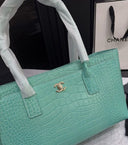 Chanel Cerf Crocodile Embossed Tote Bag