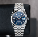 Rolex Datejust 36 Blue Fluted Motif Dial 2022 Jubilee Smooth Bezel Steel